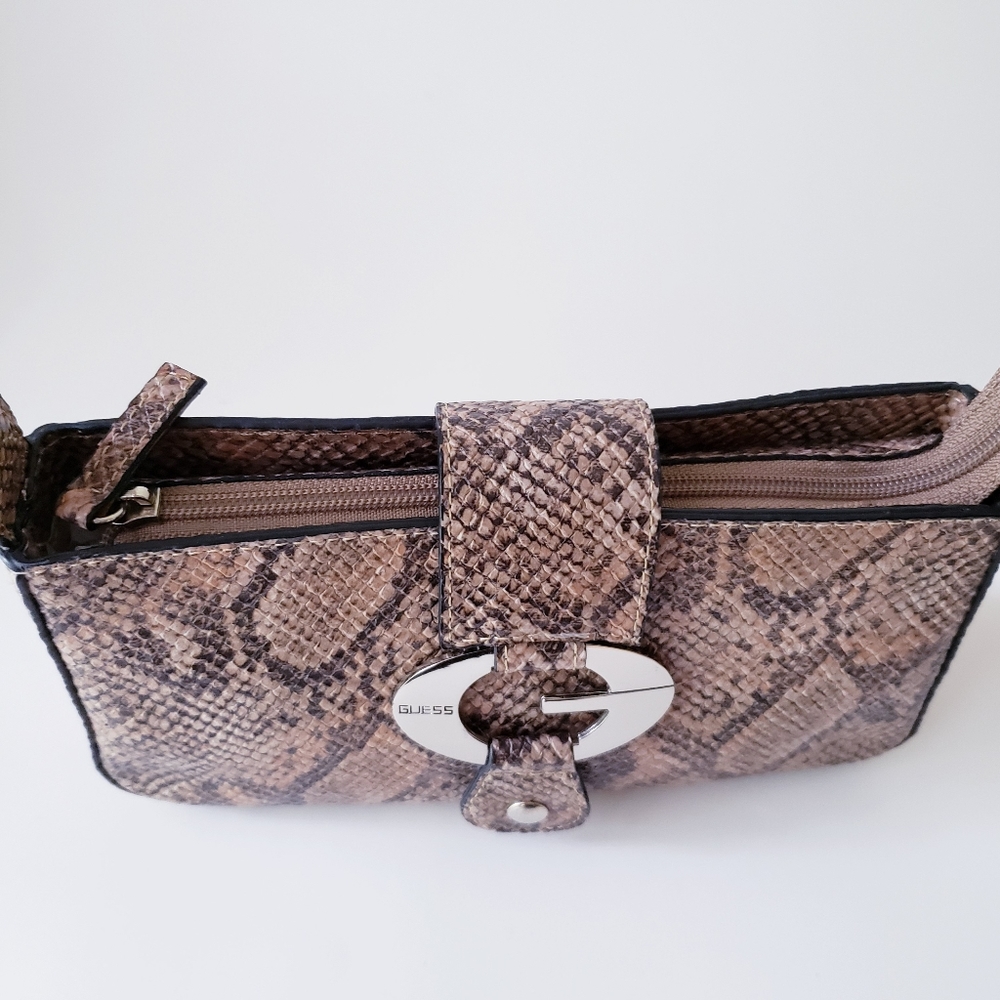 Vintage Guess Brown Snakeprint Mini Bag - Picture 9 of 14
